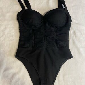Elegant Black One-Piece Swimsuit